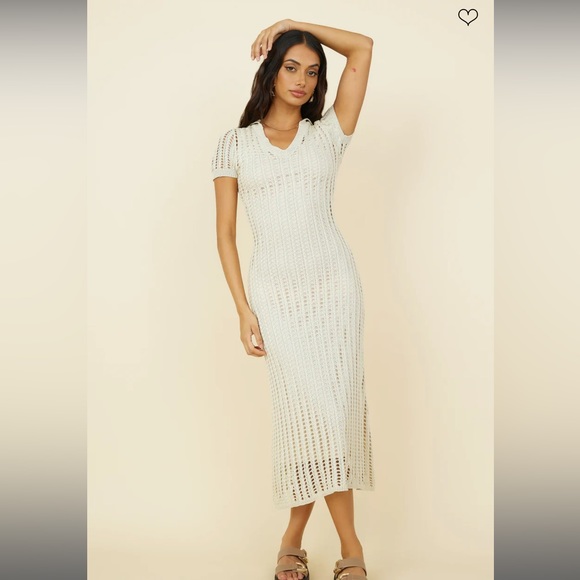 Fortunate One Dresses & Skirts - Fortunate One Crochet Maxi Dress